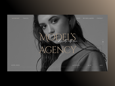 Concept for "Model's Agency Afrodita" concept concept design design ui ui design web web design webdesign website website design