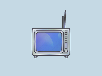 Retrò Television design flat icon illustration illustrator logo television tv vector vintage