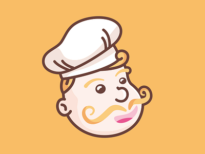 Mr.Cinnamon bakery character chef cinnamon icon illustration logo mister vector