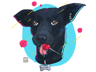 dogs love lollipops. cachorro cartoon character design design digital digital art digital illustration dog illustration lolipop lollypop pet puppy sketch