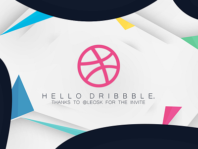 Hello Dribbble. abstract design dribbble debut dribbble first minimal