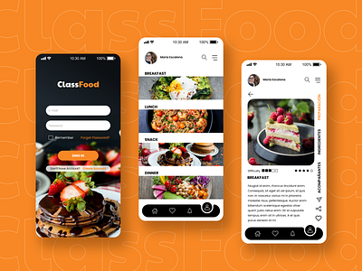 Recipe App Concept aplication app concept design flat food food and drink food app ui ux