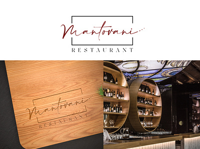 Mantovani Restaurant 3d brand branding design flat graphic design logo psd typography vector