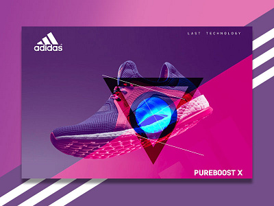 Adidas / Pureboost X adidas animation app boost branding design flat icon illustration logo minimal running snickers tipography train type typography ui ux ui web