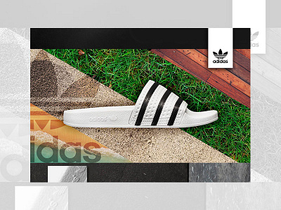 Adidas / Adilette adidas adidas originals boost branding design flat icon identity illustration illustrator ios logo mobile type typography ui ux vector web website
