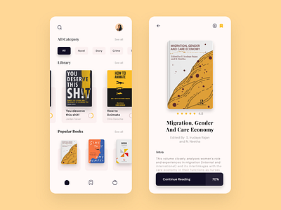 E-book App apps book branding business design ebook illustration interaction trend ui ux
