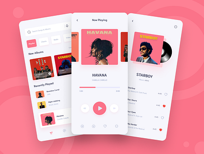 Music App apps business illustration interaction mobile app music music app trend ui ux