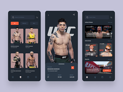 UFC Fight Analysis App apps boxing branding business design fight illustration interaction live tv streaming trend ufc ui ux