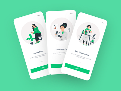 Plant App Onboarding UI screen. apps branding business design graphic design illustration interaction logo onboarding plant plant app trend ui usability user friendly user interface ux visual walkthrough