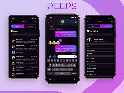 PEEPS. A chat app concept.