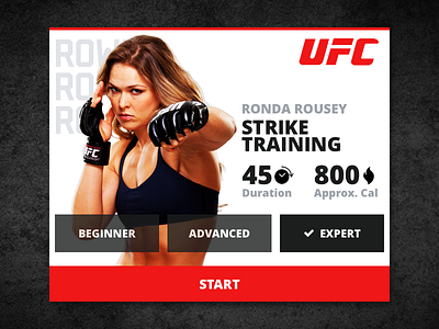 UFC Training Fitness Card