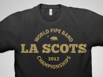 LA Scots World Pipe Band Championships Tee chunk mockup shirt tee