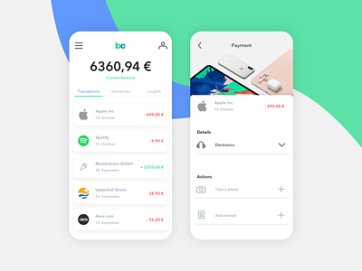 Banco App - Transactions appdesign design graphicdesign mobile product ui userinterface ux