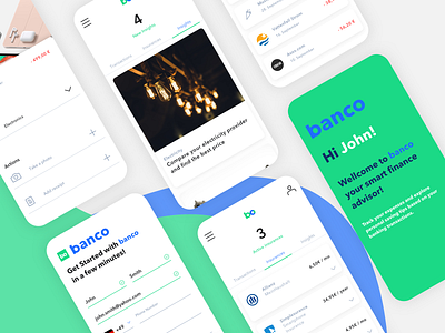 Banco App - Smart finance advisor concept