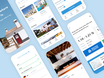 Real Estate and Mortgage App app appdesign bank buy calculator clean design design finance house housing mobile mortgage offers prices product real estate realestate ui userinterface ux