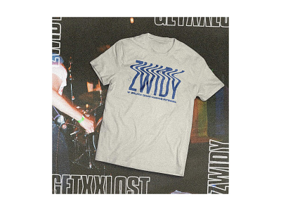 ZWIDY "W wolnym czasie marnuję potencjał" merch design distorted glitch merch merch design merchandise design t shirt design typography vector xerox