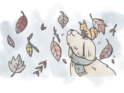 Autumn illustration for Ratujemy Zwierzaki