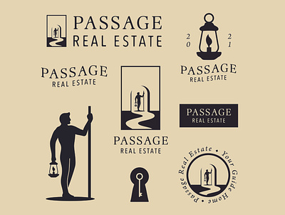 Passage Real Estate Logo archway brand branding design digital art logo passage print real estate typography vector