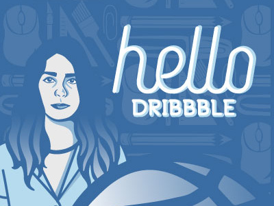 Hello debut design illustrator pattern portrait print selfie tools