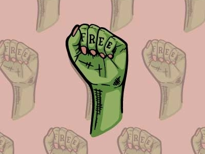 Freedom Fist art digital illustration poster procreate