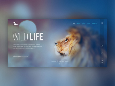 Wild Life Landing Page Design color concept creative design landingpage landscape logo webdesign