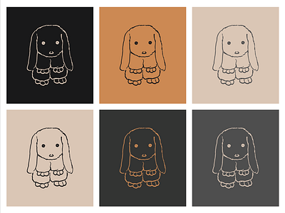 BUN BUN bunny color illustration palette