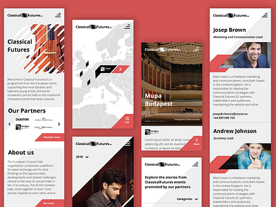 UI Classical Futures classical music design home homepage homepage design list ui list view map ui ui set