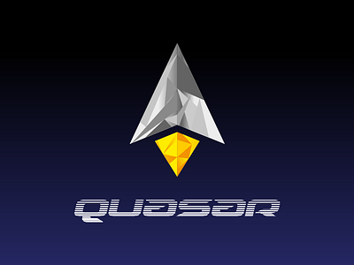 Rocketship logo dailylogochallenge logo logodesign quasar rocketship