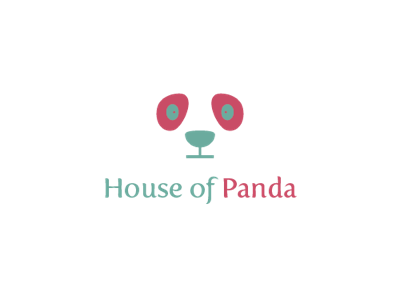 House of Panda Logo clean graphic design logo logo design panda vector