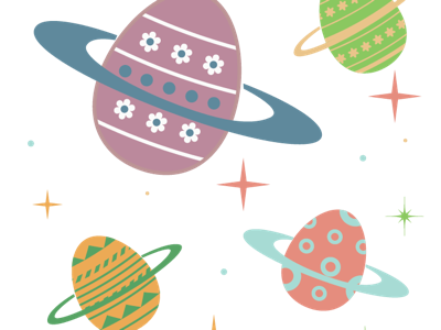 Happy Easter! easter easter egg graphic design illustration space universe