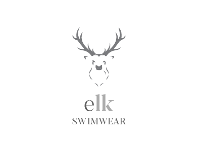 Elk swimwear logo elegant elk graphic design logo logo design modern vector