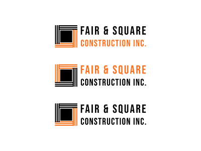 Fair & Square Logo clean graphic design logo minimal vector