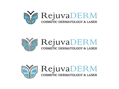 RejuvaDERM logo design adobe butterfly graphic design illustrator logo logo design vector