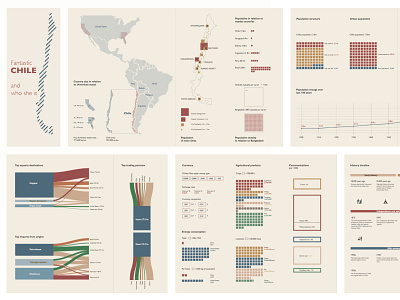 Infographic - Fantastic Chile and who she is charts design illustration infographic information design map