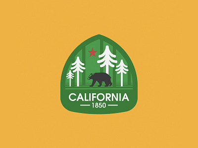 California United 50 bear california forest patch sticker usa wilderness