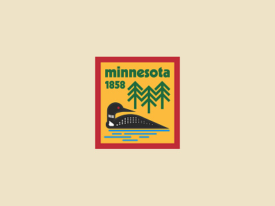Minnesota United 50 10000 lakes loon minnesota patch sticker usa wilderness