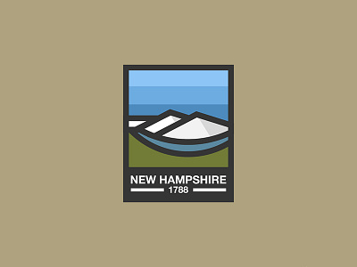 New Hampshire United 50 new hampshire patch sticker usa white mountain wilderness