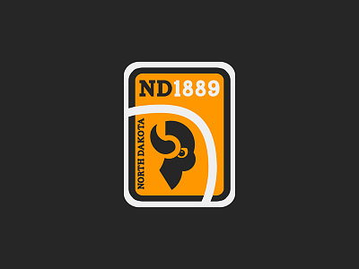North Dakota United 50 bison north dakota patch plains sticker usa