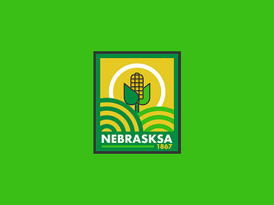 Nebraska United 50 corn nebraska patch plains stickers usa