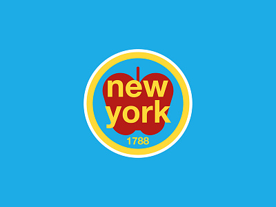 New York United 50 big apple new york nyc patch sticker usa