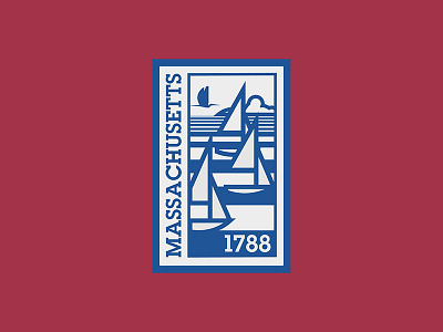 Massachusetts United 50 boats harbor massachusetts patch sticker usa