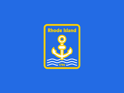 Rhode Island United 50 anchor harbor patch port rhode island sticker usa