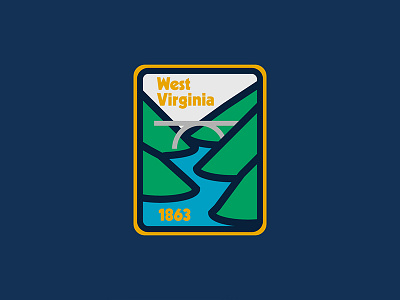 West Virginia new river gorge patch sticker usa west virginia wv