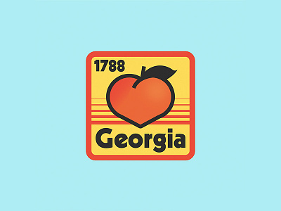 Georgia United 50 georgia patch peach retro sticker usa
