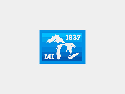 Michigan United 50 great lakes michigan patch peninsula sticker usa