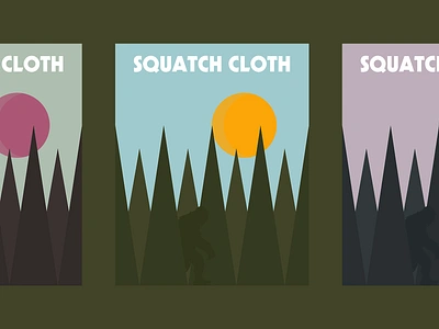 Squatch Cloth Poster bigfoot illustration poster posterdesign sasquatch squatch squatchcloth tree wilderness