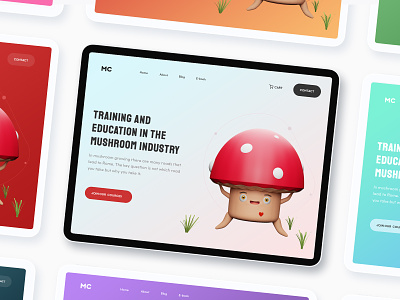 Mushroom industry Website Landing page 2021 trend cultivation education food growing learning website mushroom mushroom industry mushroom website mushrooms rising industry training usa trend