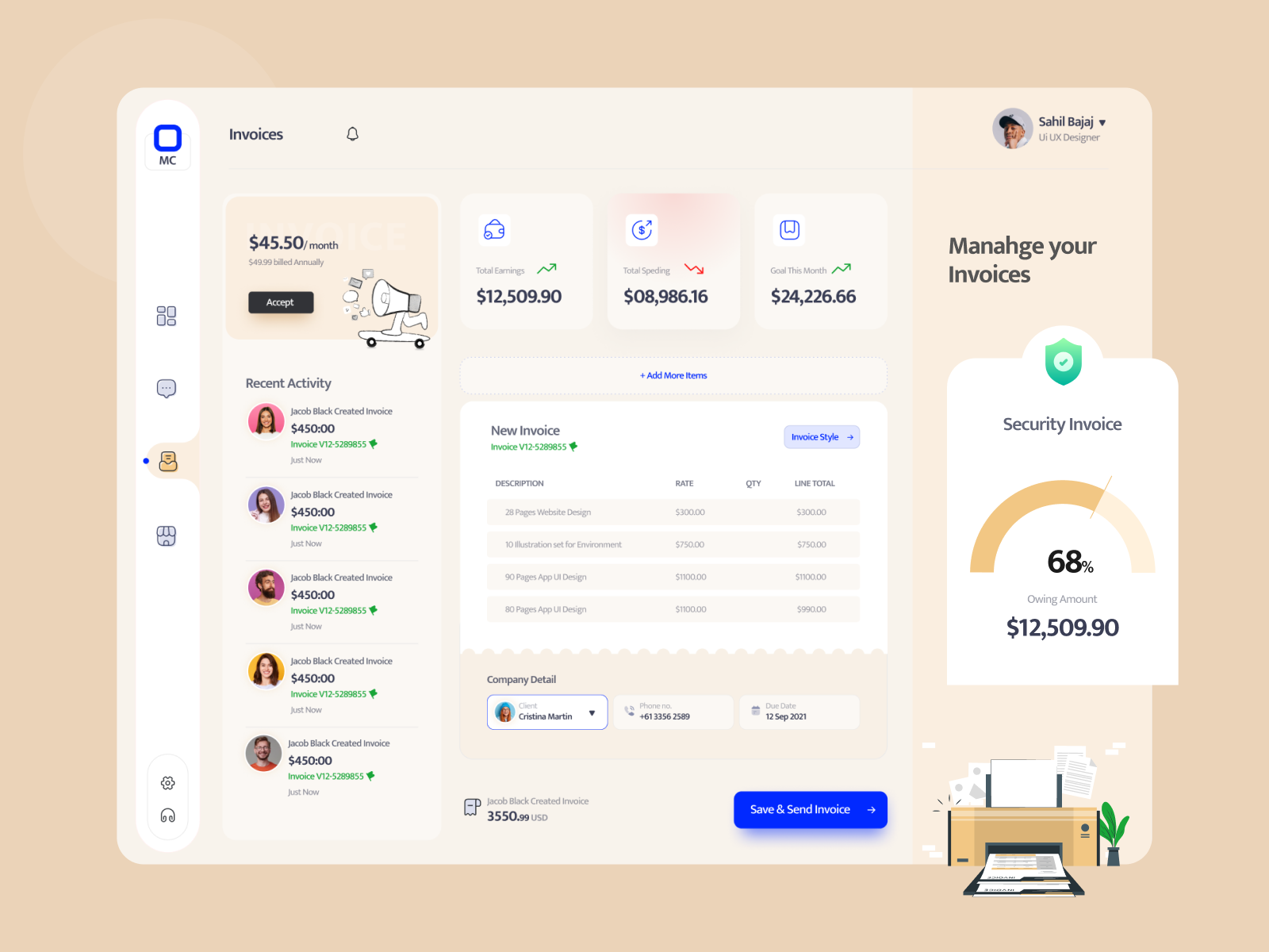 Invoicing Dashboard 📄 | Invoicing Web Application by Master Creationz ...