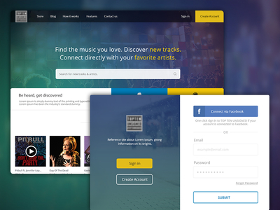 Top Ten Songs colorful creative design interface master creationz modern music songs ui website