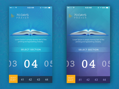 70 Days Prayer app background colorful creative design interface ios7 master creationz modern ui